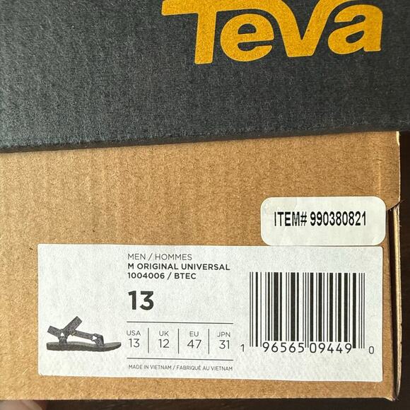 Teva Men’s Original‎ Universal Bandana Total Eclipse Slingback Sandals- Size 13M